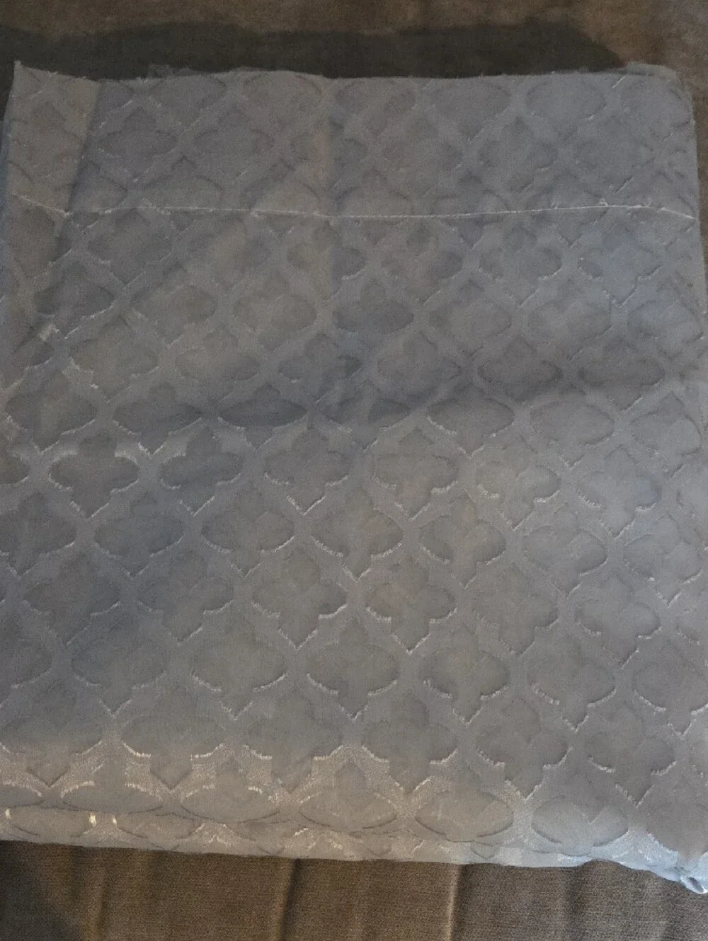 Two Light Gray Sheer Curtain Panels